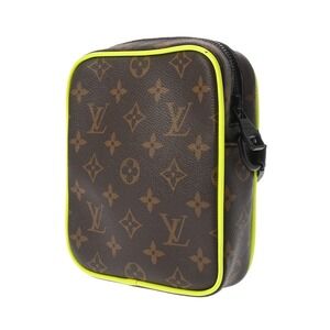Louis Vuitton Macassar Shoulder Wearable Brown Christopher Bag Neon Yellow